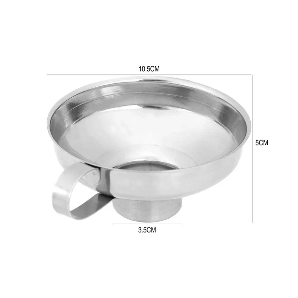 Wide Mouth Can for Oil Wine, Stainless Steel Wide Mouth Canning Funnel Hopper Filter, Kitchen Cooking Tools