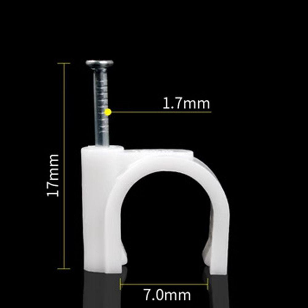 100pcs U Shape Cable Clips Clamp Line Buckle Durable Wire Management Home