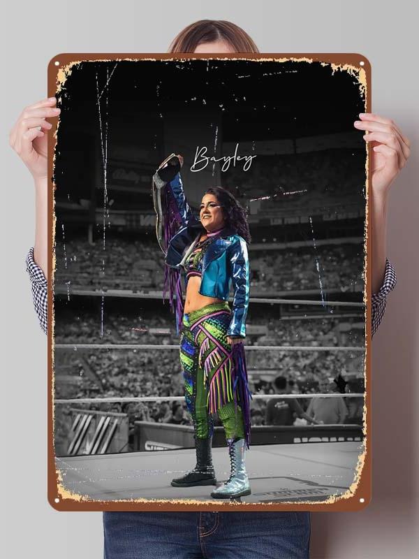 Bayley Alexa Bliss Metal Signs Wrestler Posters Room Decor Items Aesthetic Decoration Living Room Vintage Metal Plate Wall Art