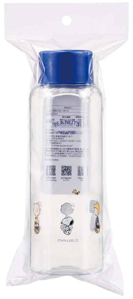 Пластиковая бутылка для воды Skater с удобным шестигранным захватом, 350 мл, дизайн Blow-Drop, для взрослых и детей, для питья непосредственно из горлышка, прозрачная, с дизайном Snoopy,