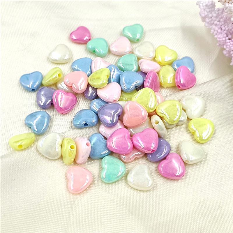 Acrylic 10pcs for Bracelet Necklace Making Materials Bowknot Handmade Beads Mixing Candy Color DIY Jewelry Accessories Pendants Flower Cat Paw