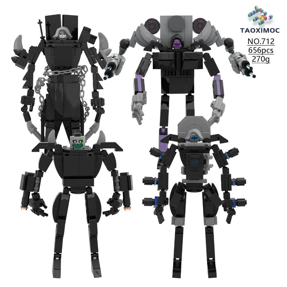 Skibidi Toilet Building Block Horror Game Speakerman Bosses Camara Titan TV Man Cartoon Doll Model Kids Halloween Birthday Gift