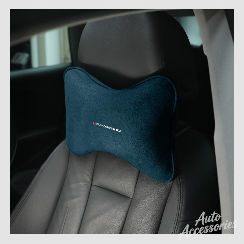 Suede Car Seat Neck Pillow Headrest Head Rest Relax Protection For Porsche Cayenne Cayman Panamera Macan Taycan Boxster stickers FU3