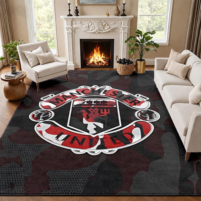 FC Manchester Carpet Door Mat for Living Room or Bedroom Protective Mat Under Chair Office Decoration Christmas Gift Birthday Present