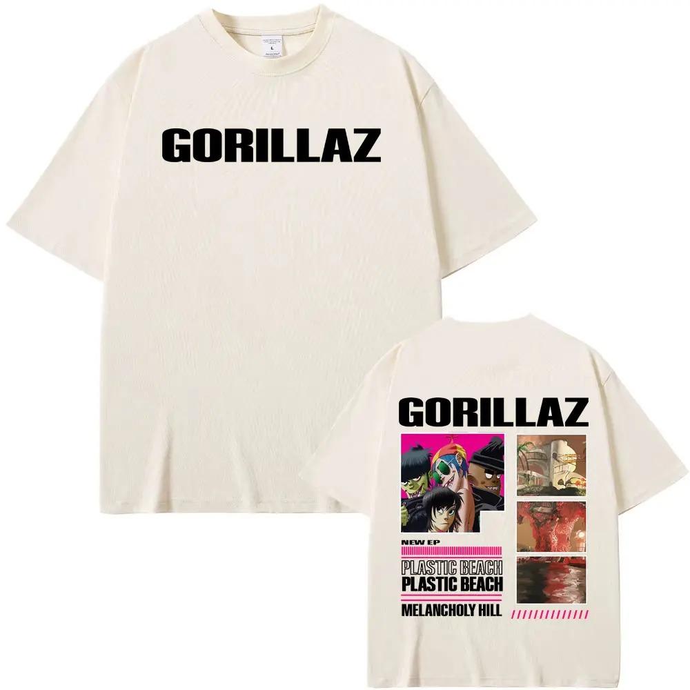 Rock Band Gorillaz The Mountain 2026 New Album Tour TShirt Unisex Oversized Trendy Gothic Style Crew Neck HighQuality TShirt