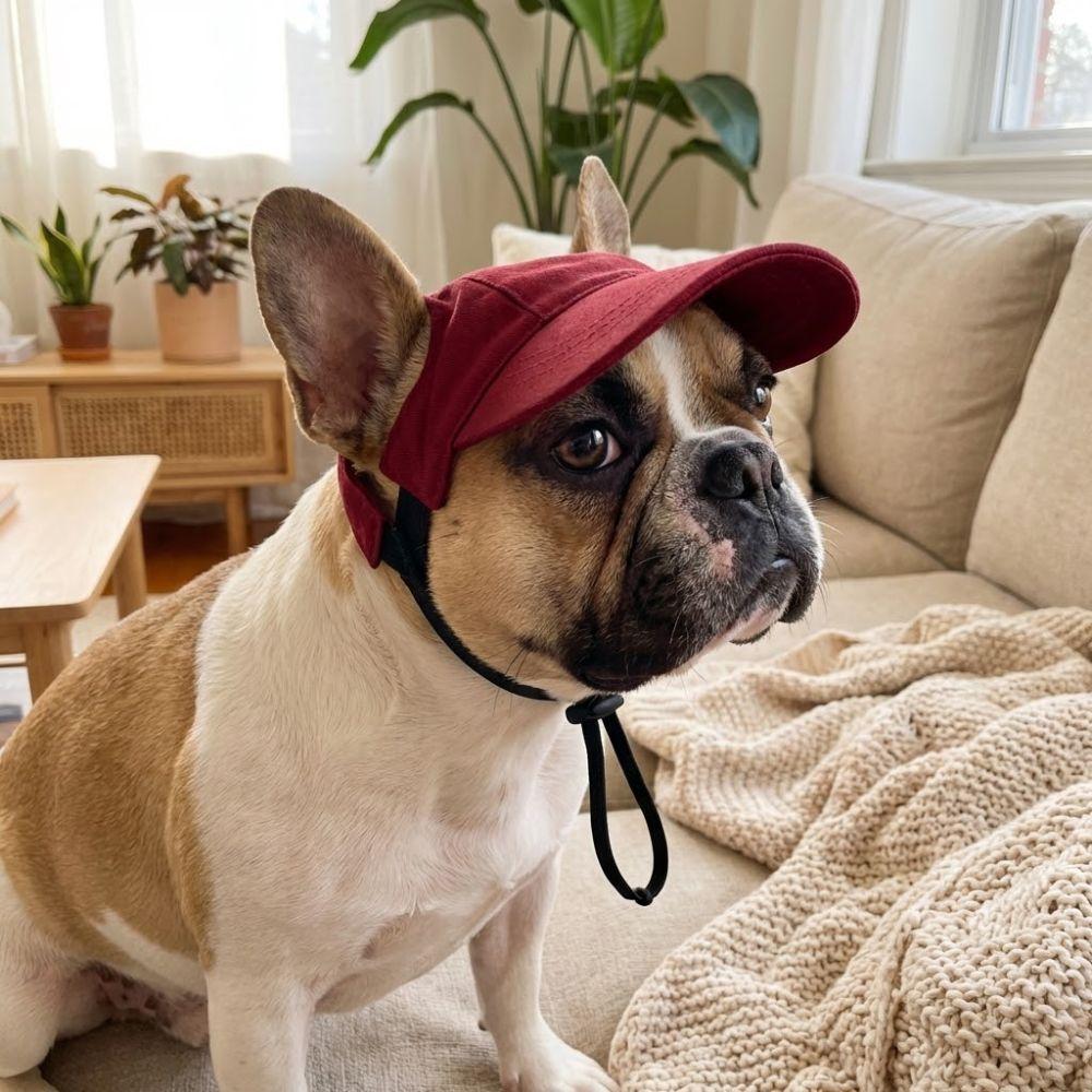 with Ear Holes Dog Sun Hat Adjustable Pet Visor Hat Handsome Summer Cat Cap Photo Prop