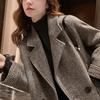 2024 Spring Women's Korean & British Style Woolen Slimming Casual Blazer