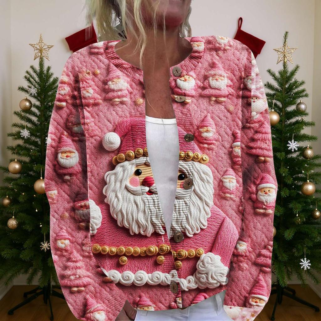 Women'S Christmas Sweater Cute Fun Christmas Sweater Fall And Winter Long Sleeve Knitted Sweater