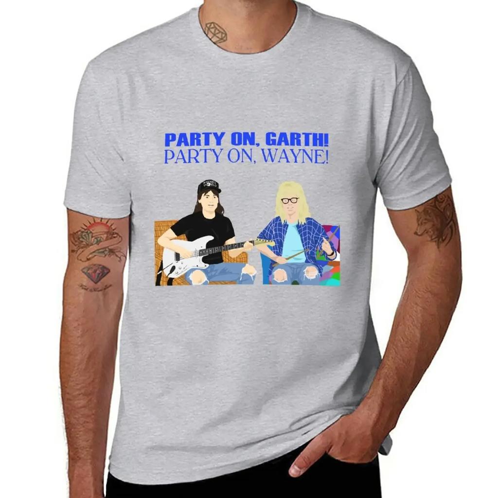 WAYNE'S WORLD - Party On! T-Shirt cute clothes sports fans quick-drying plain white t shirts men