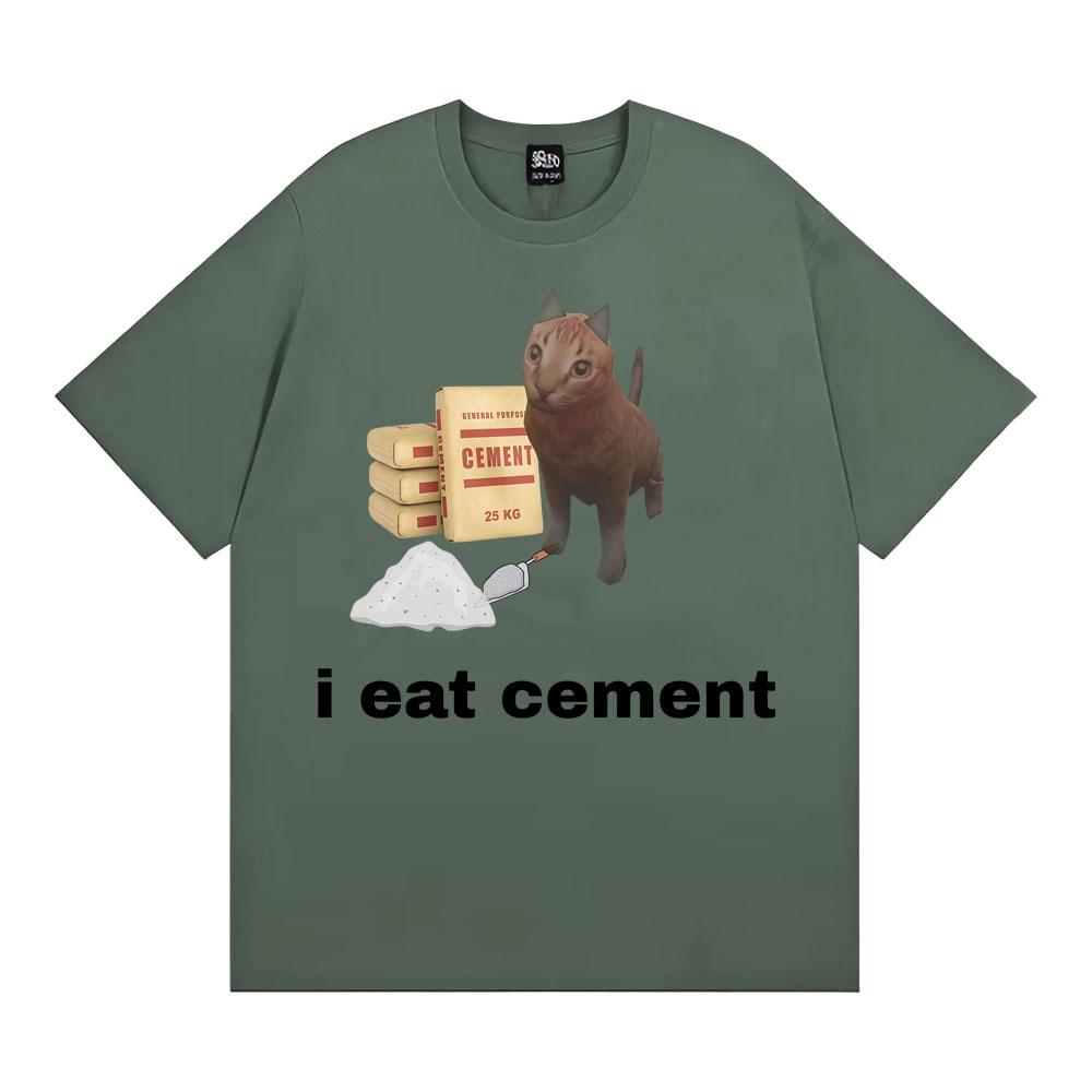 I Eat Ceunisext Funny Cat Meme Graphic T Shirt Gift For Unisex Unisex Fashion Cute Humor Tshirts Vintage Casual Oversized Tshirt Tops