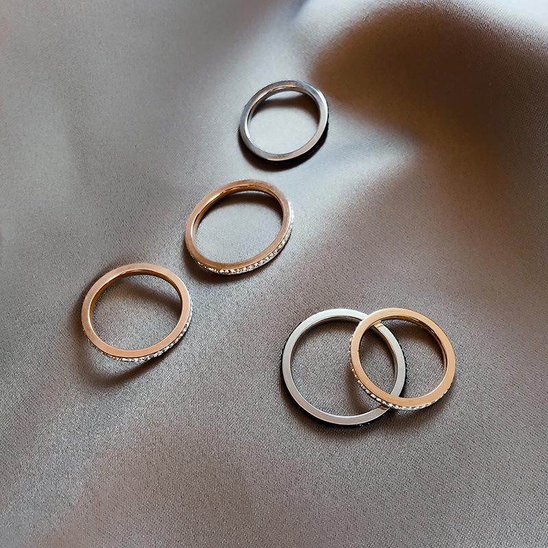 Starry Sky Diamond Titanium Steel Ring: Elegant, Stylish, and Durable Couple's Fashion Ring