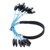Надежный кабель SAS4.0 6SATA на 6SATA 7PIN для серверов RAIDs, SSD, жестких дисков. Напряжение DC300v / 0.1 секунды