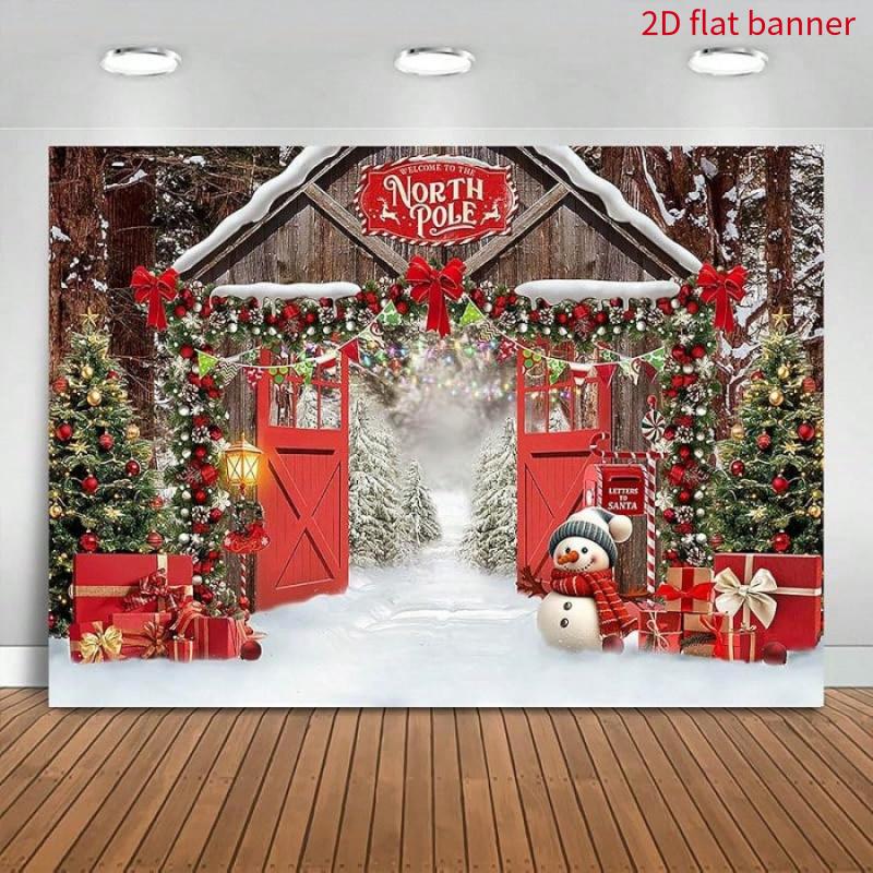 1Pcs Prop Christmas Arctic Snow Decoration Background Winter Backdrop Decorations For Photo Studio Photo Booth Christams Party