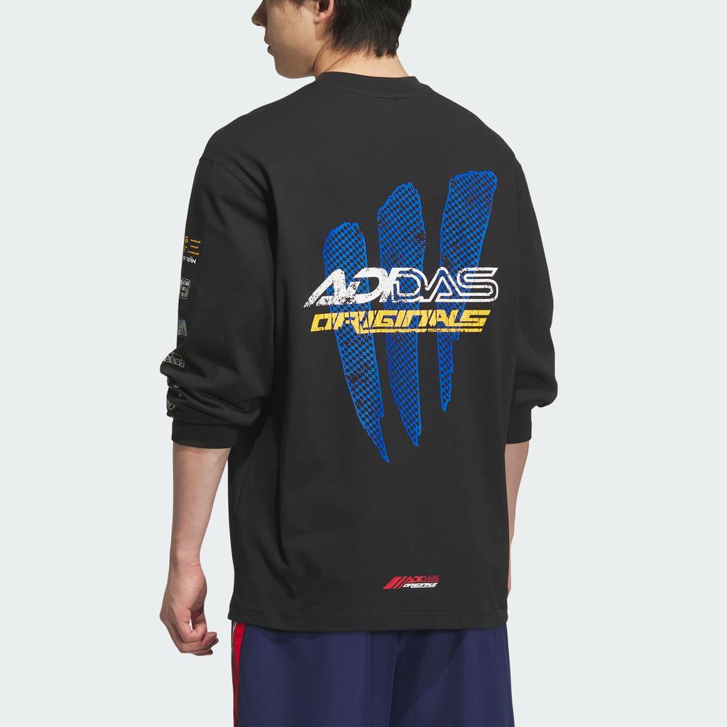 adidas Оригинальная футболка с длинным рукавом в гоночном стиле свободного кроя для мужчин KH1199