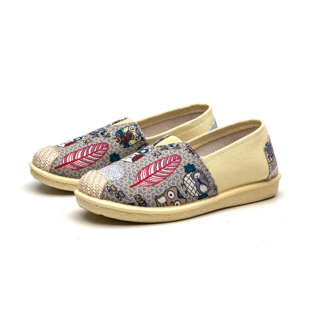 Новая модная обувь из парусины женская студенческая на плоской подошве повседневная рыбацкие туфли ленивая обувь