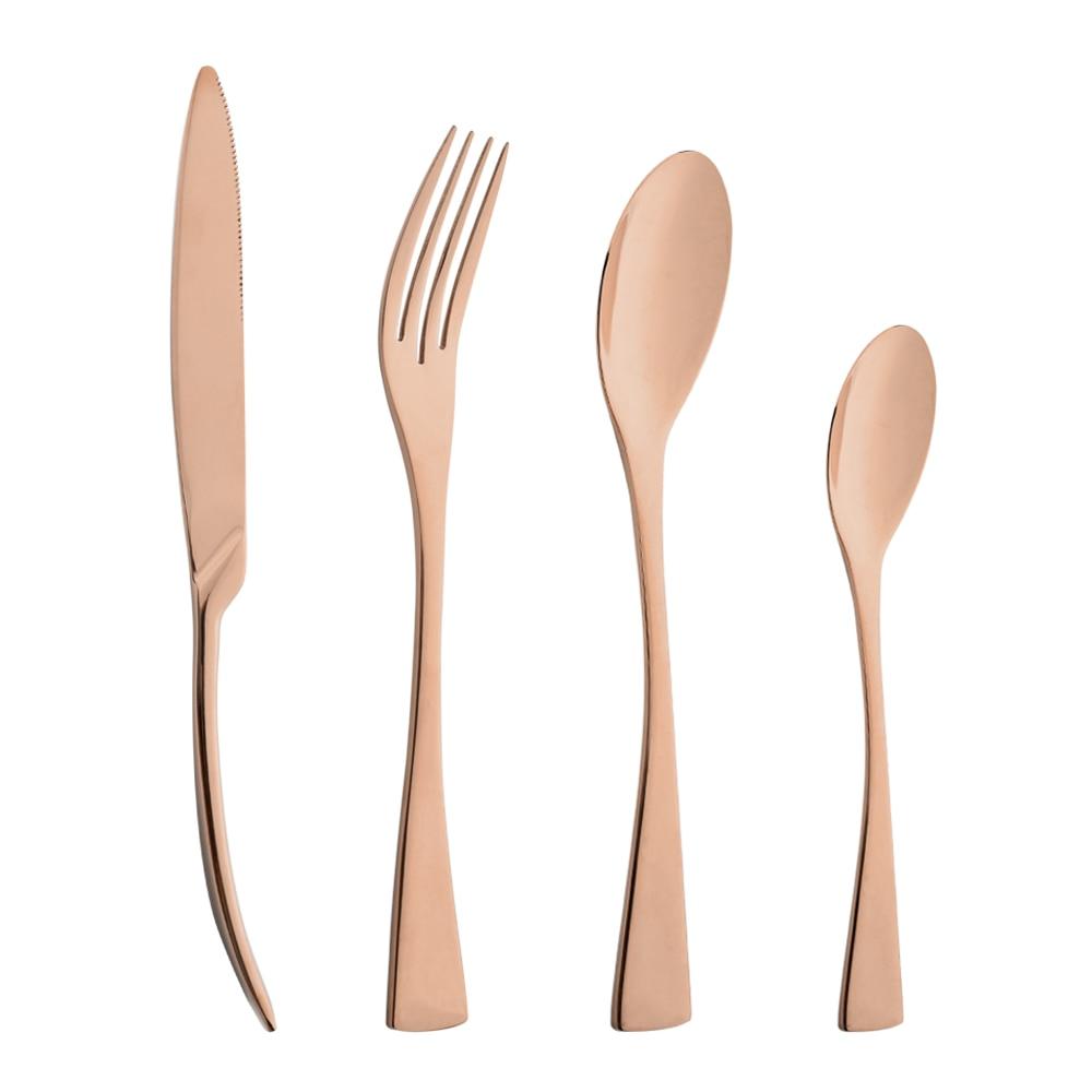 Фиолетовый столовая посуда из нержавеющей стали 304, зеркало, роскошные столовые приборы, нож, вилка, ложка, посуда, западная еда, ресторан, можно мыть в посудомоечной машине