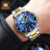 OLEVS Luxury Sport Man Watch Military Waterproof Luminous Date Week Men Watch Stainless Steel Quartz Men's Watches Male Clock
