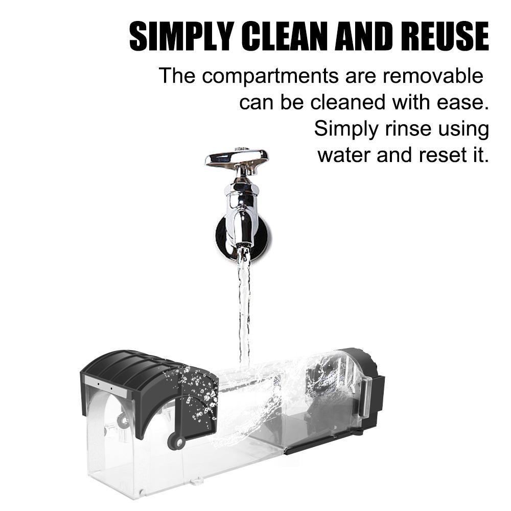 Многоразовая для внутреннего и наружного сада, бытовая мышеловка, пластиковая ловушка для грызунов, умная самоблокирующаяся мышеловка, безопасная и прочная