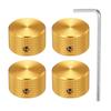 Uxcell Aluminum Potentiometer Universal Volume Tone Control Knob for and Grid 4-Piece Knob, 1/4" (6mm) Guitar, Bass, 5/8"