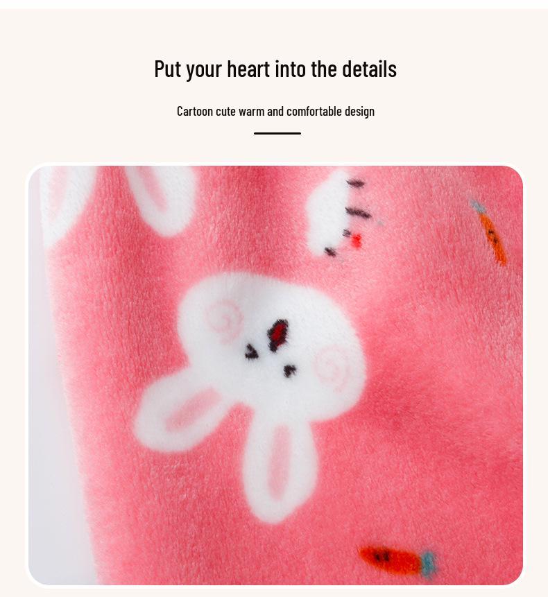 Children's Thickened Flannel Sleep & Lounge Pants - Double-Sided Fleece, Cuffed, Warm Winter Wear