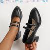 Women Pumps Round Toe Buckle Belt High Heels Shoes for Women Platform Retro Mary Jane Shoes Trend Luxury Heels Women