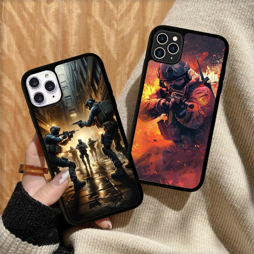 Чехол для телефона CS Counter-Strike, силиконовый PC+TPU, для iPhone 11 12 13 14 15 16 Plus Pro Max