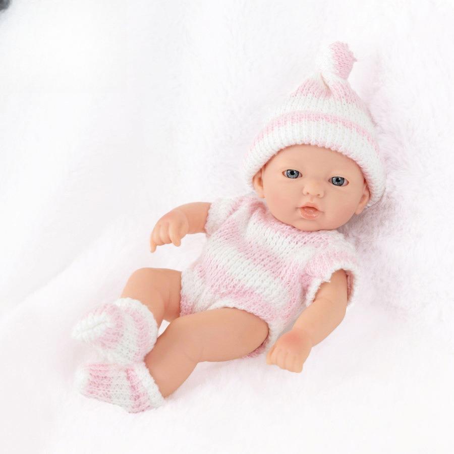 7 Inch Reborn Baby Doll Soft Silicone Realistic Newborn Vinyl Toy for Kids Gift
