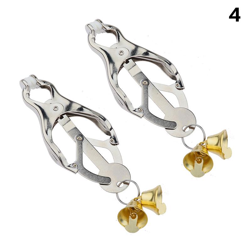 S-Adjustable Metal Nipple Clamps 1 Pair Breast Stimulation Role Play Bondage Sex Toys for Couples Adult Games Couple Restraint