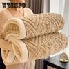 Современное резное бархатное одеяло, утолщенное зимнее теплое роскошное покрывало, вязаное, всесезонное многоцелевое одеяло с уникальным узором