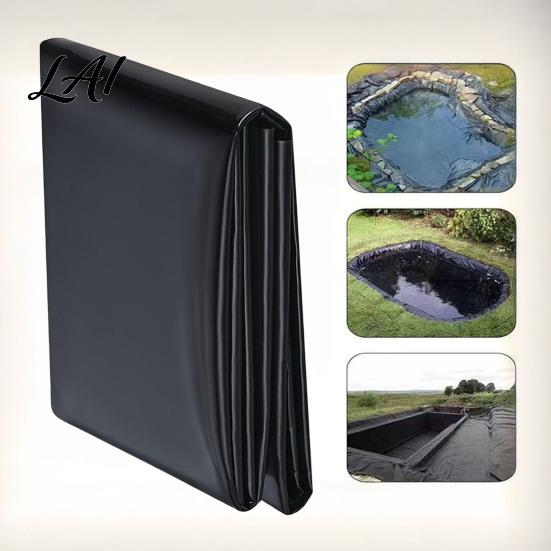 Safe Pond Sealer Liner 4x7ft/6.5x10ft/7x10ft HDPE UV Resistant Preformed Aquaculture Flexible Artificial Lake Liner Easy Cutting Underlayment