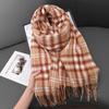 Литературный и ретро шарф женский осенне-зимний модный длинный утолщенный имитация кашемира теплый платок узор «рисовое зерно» шарф