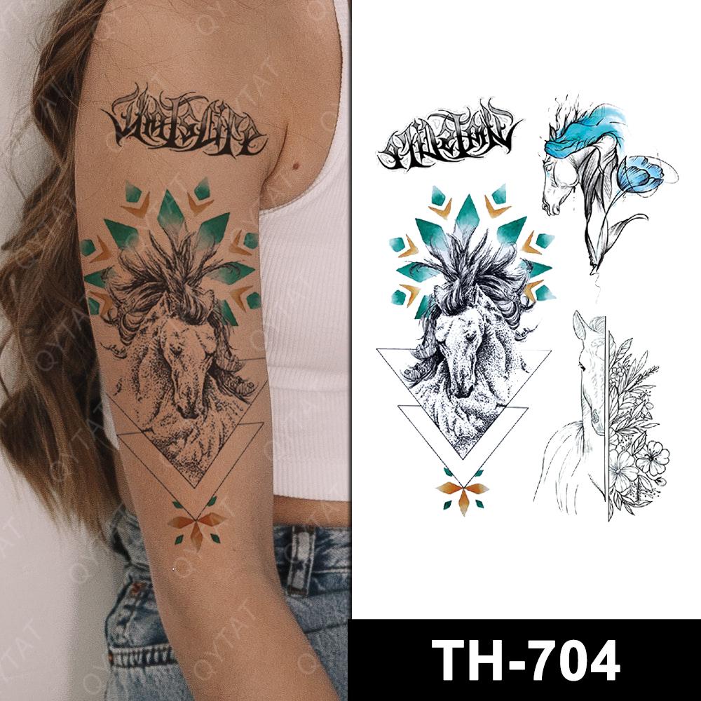 Custom Half Arm Temporary Tattoo Sticker Tribal Tatuaje Temporal