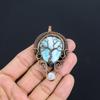 Tree Of Life Larimar Pendant Gemstone Jewelry, 999 Copper Wire Wrapped Pendant, Handmade Jewelry Birthstone Pendant, Gift For Him