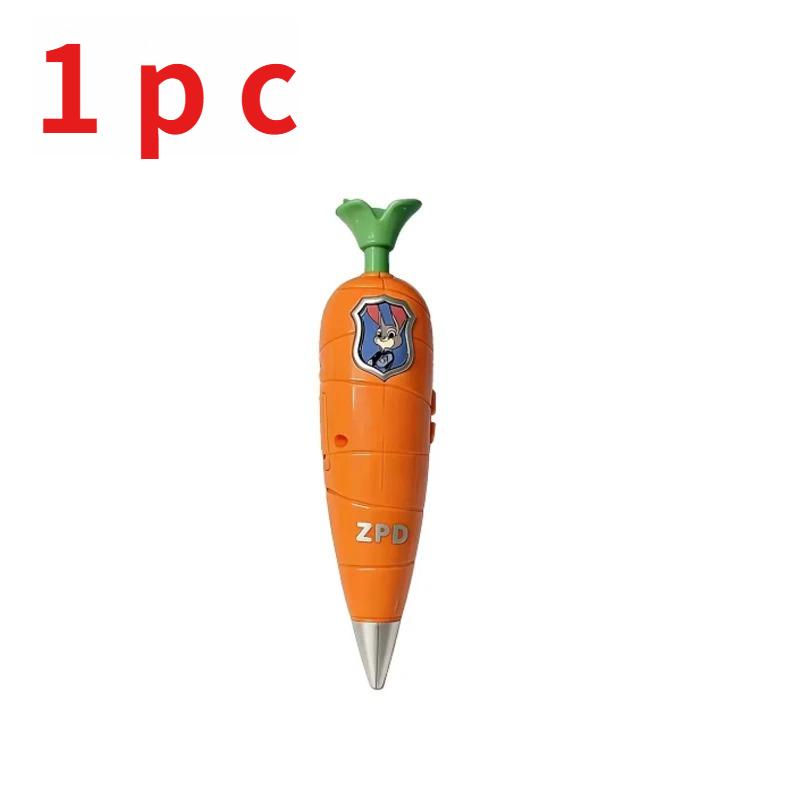 1/3/10Pcs Zootopia Carrot Voice Recorder Pen Cartoon Kids Ballpoint Pen That Can Be Recorded Creative Multi Functional Pens Gift