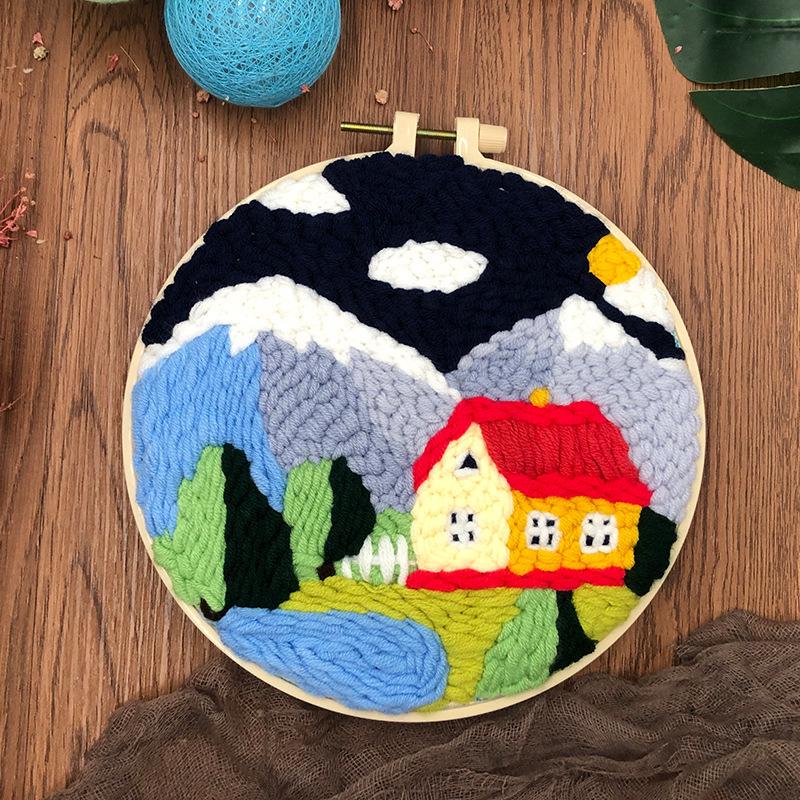 Детская вышивка Сузи «Пять злаков и бобов», мультяжная шерстяная картина на холсте