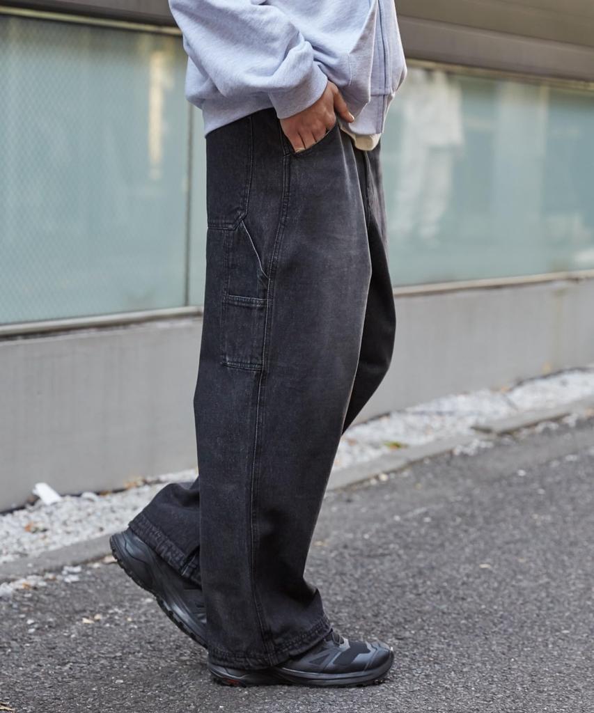 WEGO Easy Painter Деним Деним Размер Деним Черный Соната Мужские Брюки, Брюки, Брюки широкие, Низ, Джинсы, Уличная мода, Повседневный, Подарок, Весна, Лето,