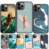Серфинг Арт Серф Девушка Чехол для Телефона Cover Для iPhone 17 Air 12 Plus Max для iPhone 17 Air 15 16 11 13 14 Pro Max Fundas