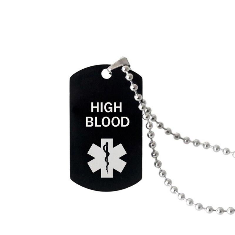 Медицинское оповещение-кулон, ожерелье диабетического типа, астма, болезнь сердца, ожерелья из нержавеющей стали для женщин и мужчин, модные аксессуары для медицинского оповещения