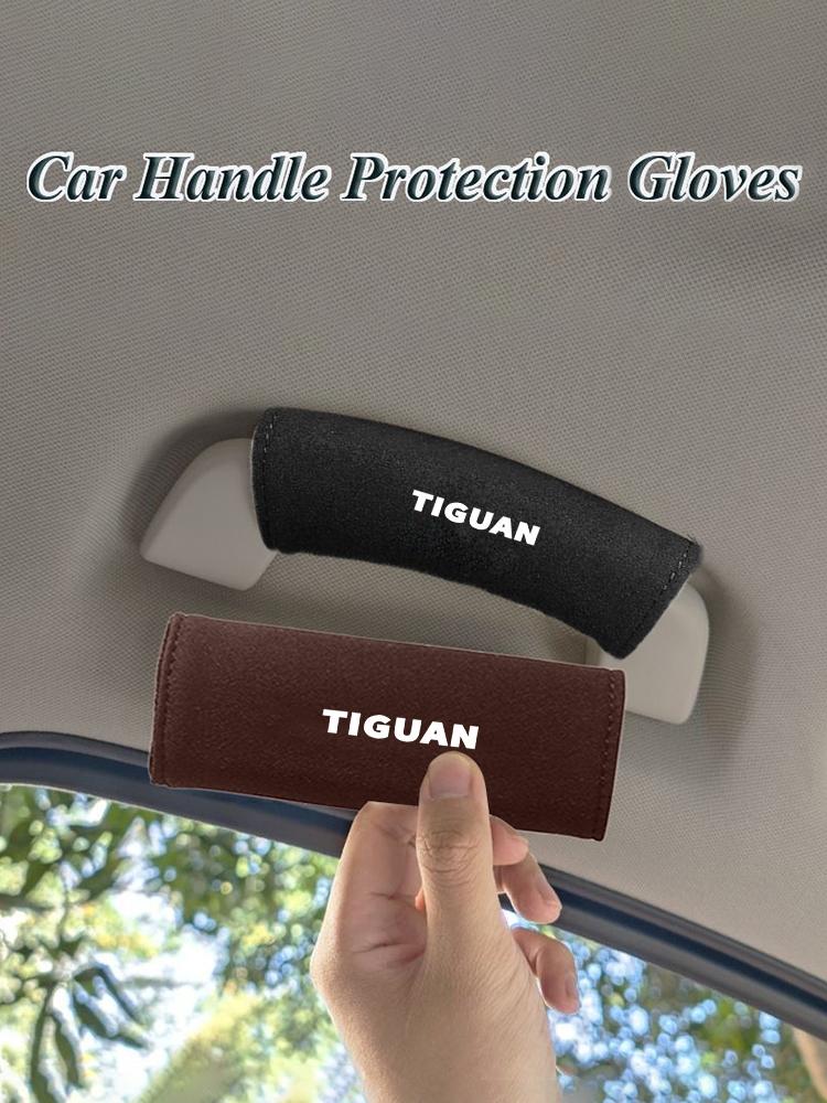 Suede Car Roof Door Pull Handle Protective Cover Soft and Comfortable For Volkswagen VW Passat mk4 mk5 mk6 CC Golf 5 7 xd1