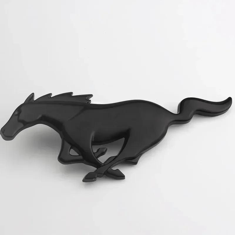 Car Sticker Ford New 2025 Hot 20x7.5CM Metal Car Front Grille Horse Badge Trunk Sticker for Ford Mustang 2.3T Shelby GT350 GT500