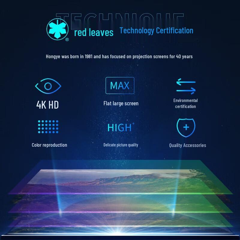 Hongye Crystal Diamond Anti-Light Fixed Frame Projector Screen