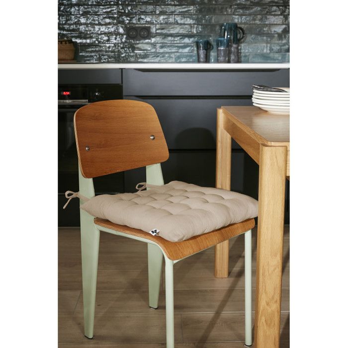 Assise matelassée 16 points "Gaïa" 40 x 40 cm "Gaze de Coton" - Ficelle