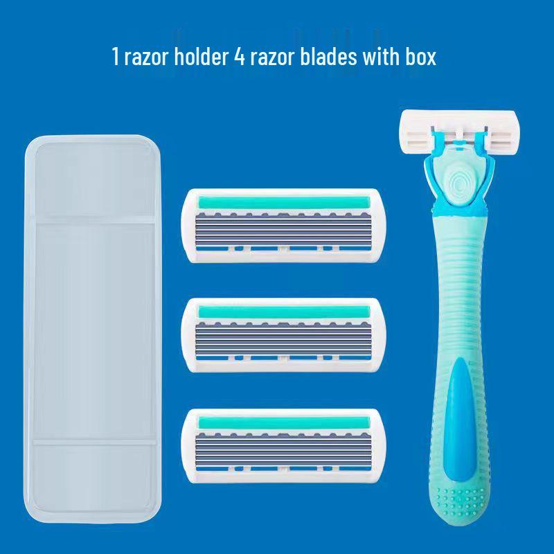 Женская ручная бритва с 6 лезвиями для удаления волос на подмышках, ногах и в зоне бикини