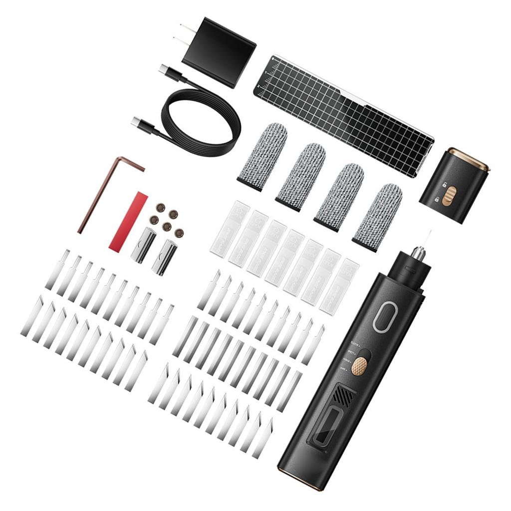 Ultrasonic Cutter 40kHz High Portable Handheld Ultrasonic Cutting Tool with 50 Replacement Blades for PCB Circuit Board Plastics Wood