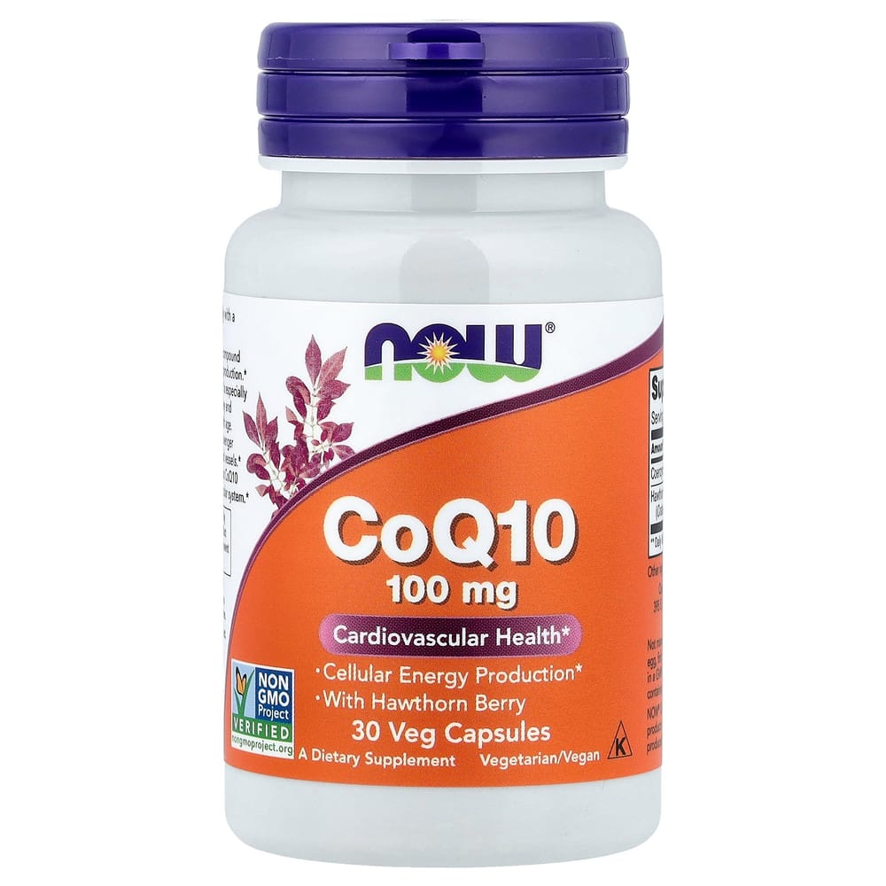 Now Foods CoQ10 100mg Veg Capsules, 30 Counts