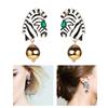 Elegant Zebras Head Drop Earrings Modern Zebras Silhouettes Earrings for Female Fashion Enthusiasts Party Jewelry