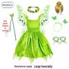 Children's Halloween Green Fairy Tinkerbell Costume Dress