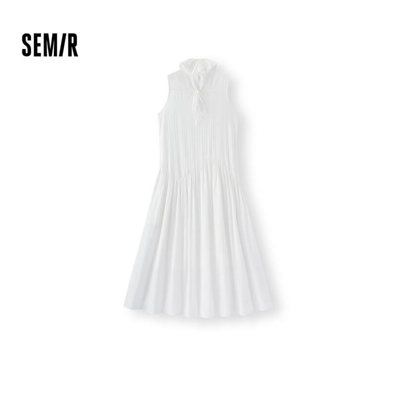 Женское sleeveless платье Semir из жаккардового хлопка и льна