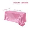 Свадебные принадлежности Сатиновая скатерть Белая Розовая Однотонная Накидка на стол Прямоугольная скатерть