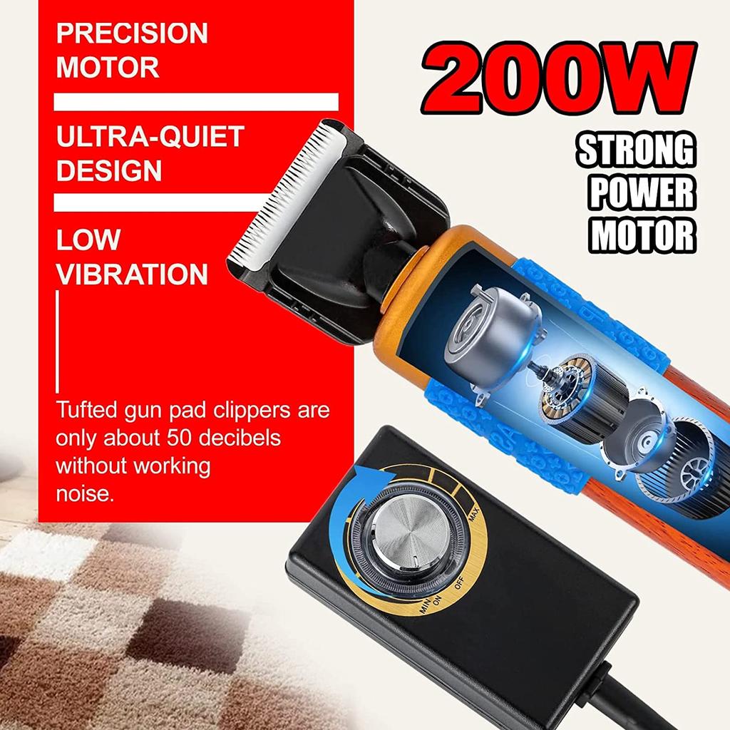 Tufting Carpet Trimmer,Tufting Gun Trimmer with Shearing,Professional Electric Rug Tuft Carver Clippers